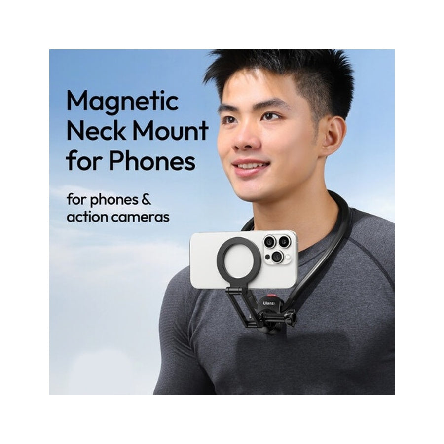 Ulanzi MG14 360° Magnetic Neckband Stand Hands-Free POV Photography for Smartphones
