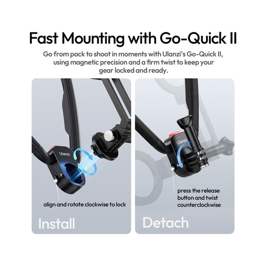 Ulanzi MG14 360° Magnetic Neckband Stand Hands-Free POV Photography for Smartphones