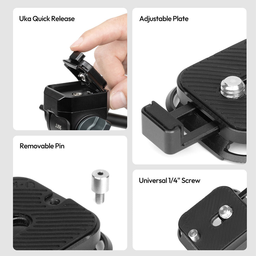 Ulanzi UKA09 UKA Anti-Twist Quick Release Plate Anti-Rotation Tripod Camera Plate System