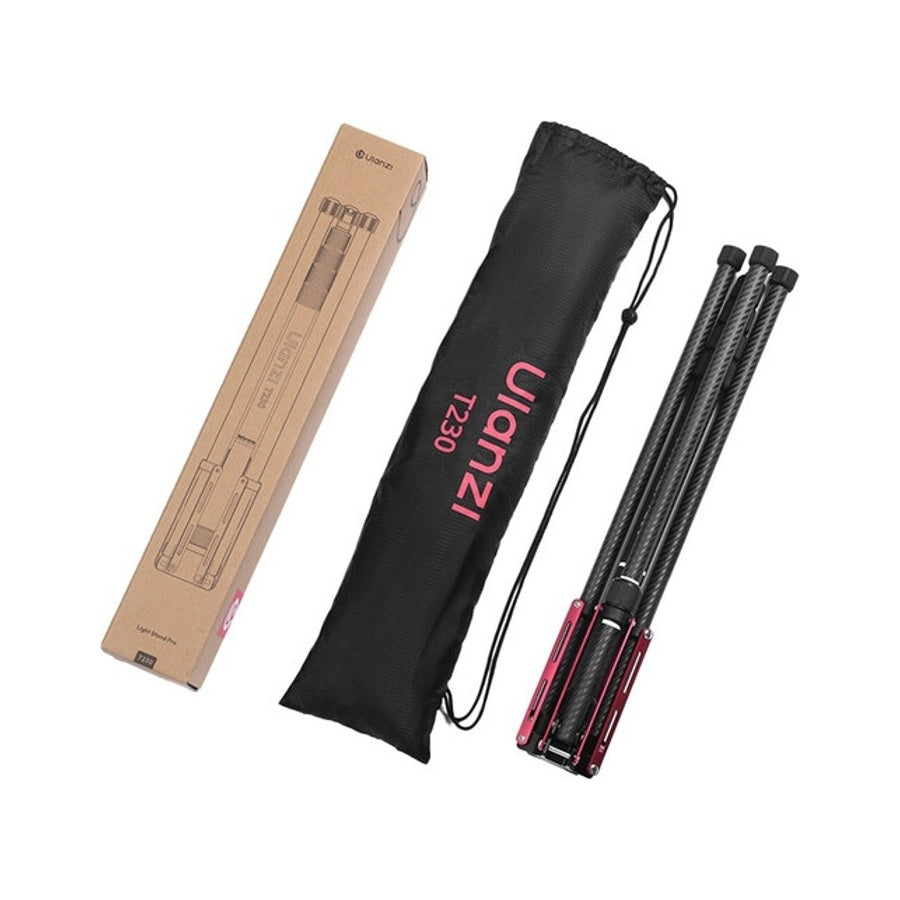 Ulanzi T230 Carbon Fiber Reversible Leg Light Stand Tripod Selfie Stick Boom Arm