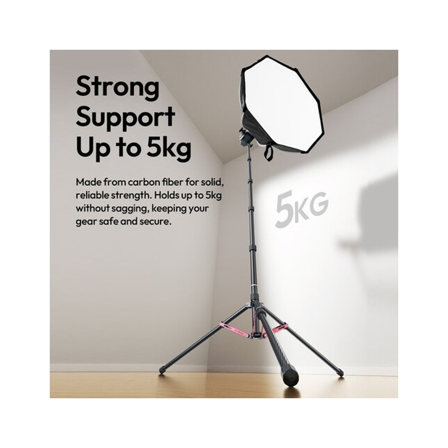 Ulanzi T230 Carbon Fiber Reversible Leg Light Stand Tripod Selfie Stick Boom Arm