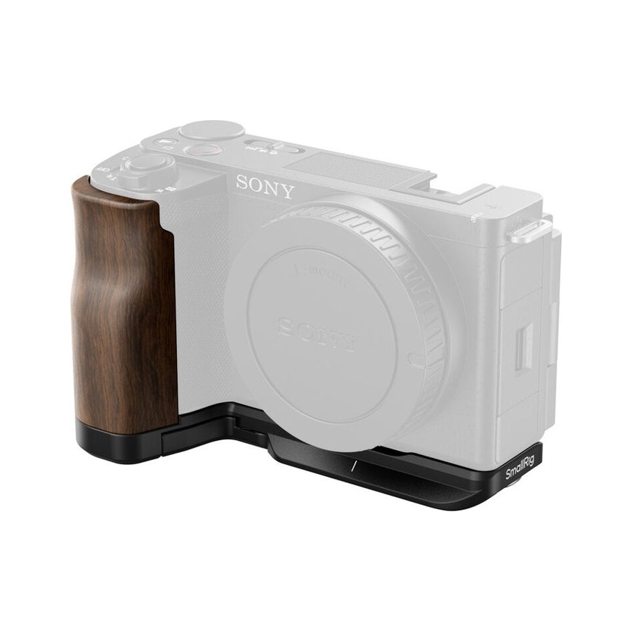 SmallRig 4864 L-Shape Mount Plate with Wooden Handle for Sony ZV-E10 II