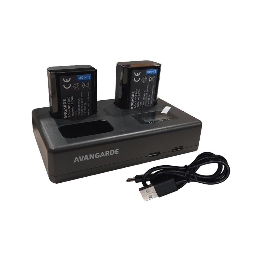 Avangarde Baterai Sony FW50 Dual Charger