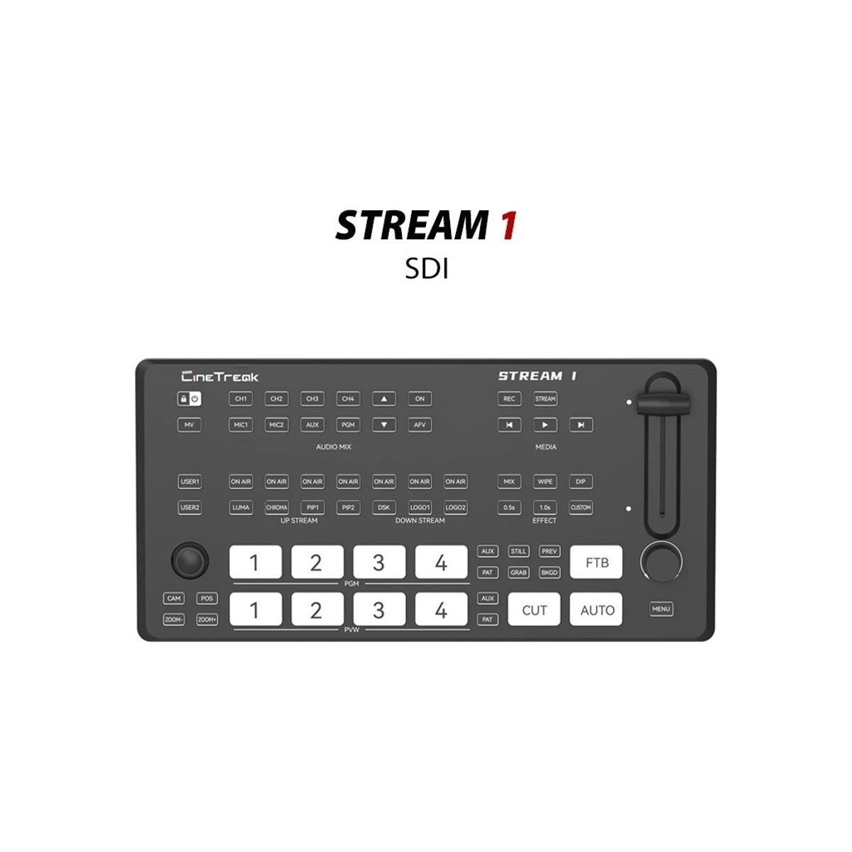 CineTreak Stream 1 4-Channel Multi Camera Video Mixer Live Streaming Switcher Stream