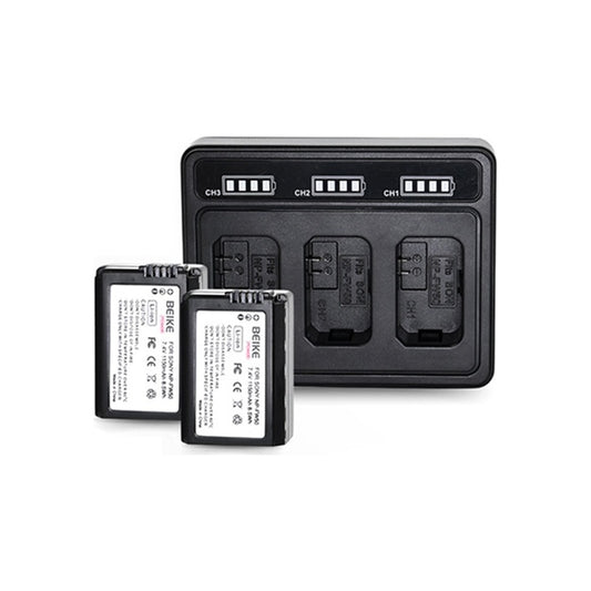 Beike Power NP-FW50 Dual Battery + Charger for Sony