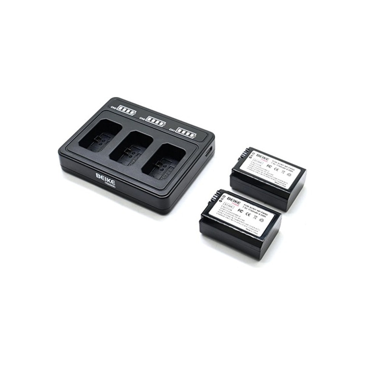 Beike Power NP-FW50 Dual Battery + Charger for Sony