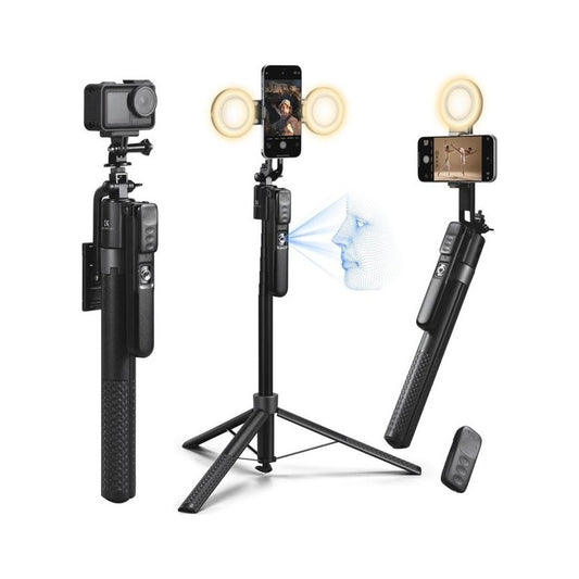KNF Concept MS51 Auto Face Tracking Tripod With RingLight Selfie Stick