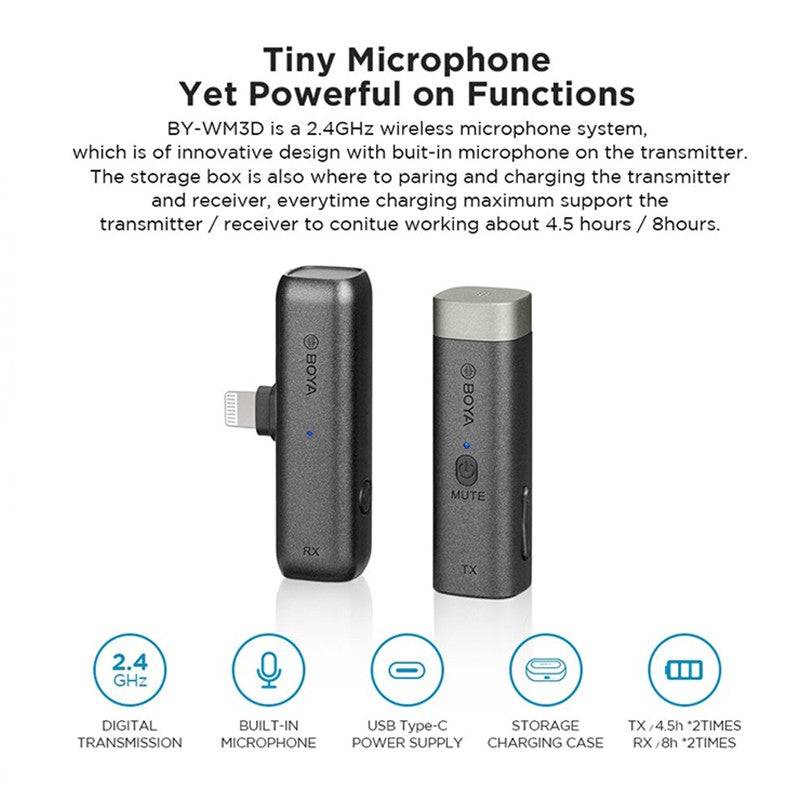 Boya BY-WM3D iOS Device Wireless Microphone