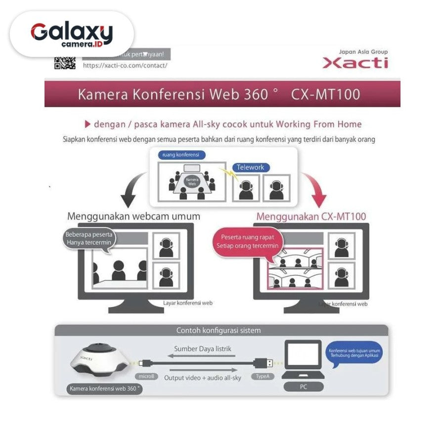 Xacti Conference Cam 360 CX-MT100 Webcam MT 100 MT-100 Garansi Resmi