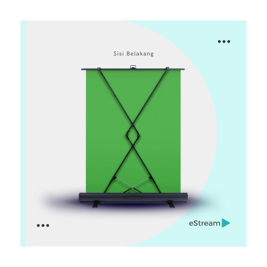 eStream Collapsible and Retractable Green Screen Chromakey