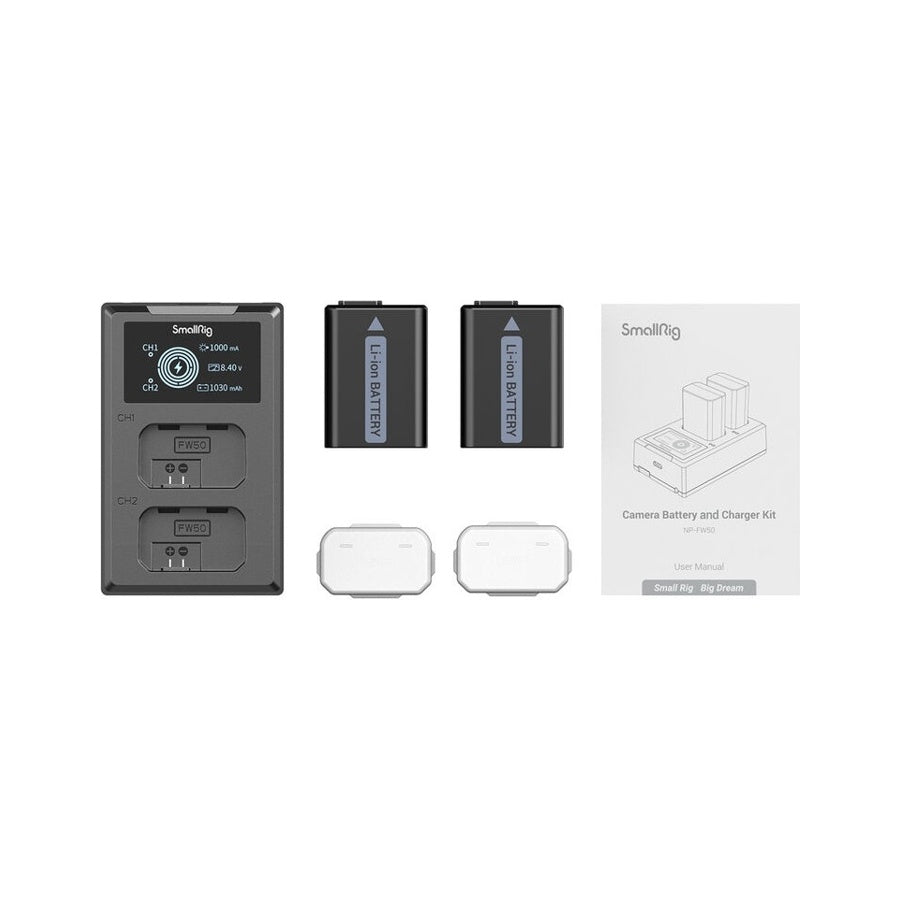 Smallrig Camera Battery and Charger Kit for Sony NP-FW50