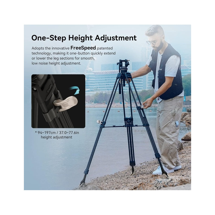 SmallRig 3989 FreeBlazer Heavy-Duty Carbon Fiber Tripod Kit AD-100