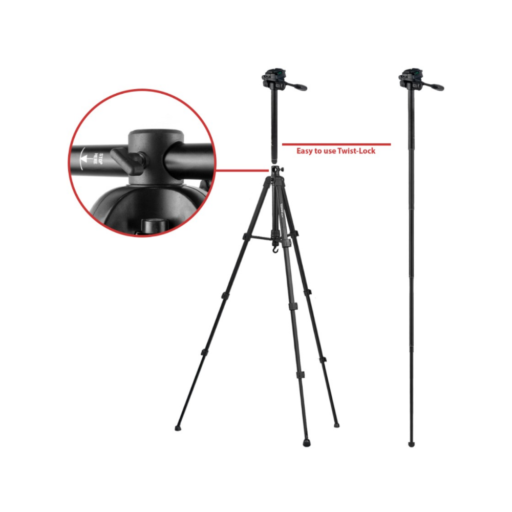 Takara TMB-25 Overhead Flatlay Tripod Monopod with Fluid Video Head