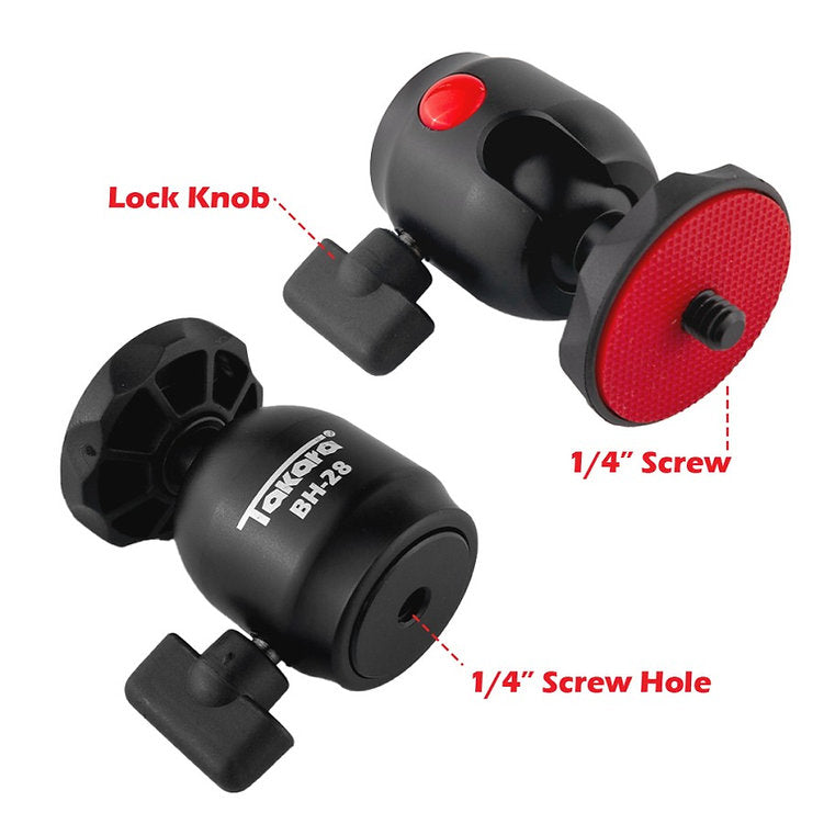 Takara BH-28 Mini Ball Head for Tripod Monopod