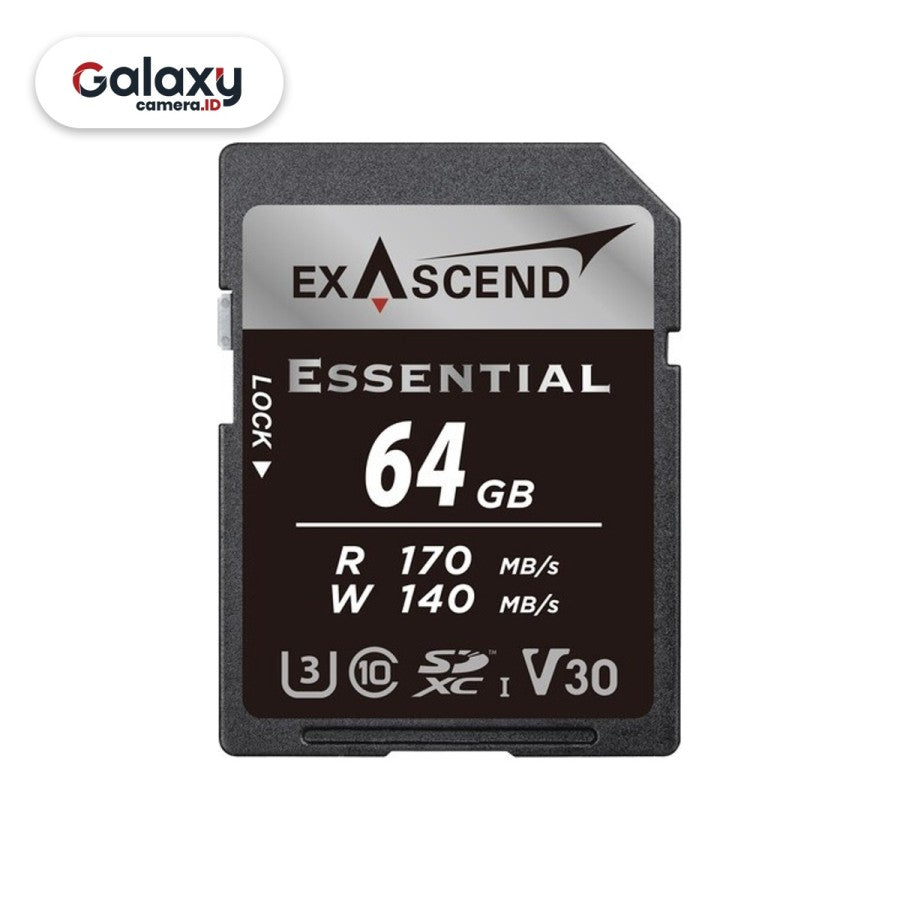 Memory Card SDXC Exascend Essential 64GB 170MB/s UHS I Memori SD Resmi