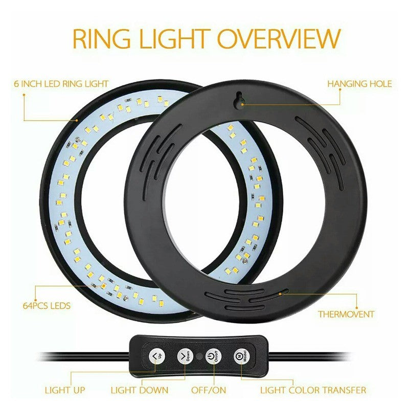 Zomei ZM-100 6" Bi-Color LED Ring Light