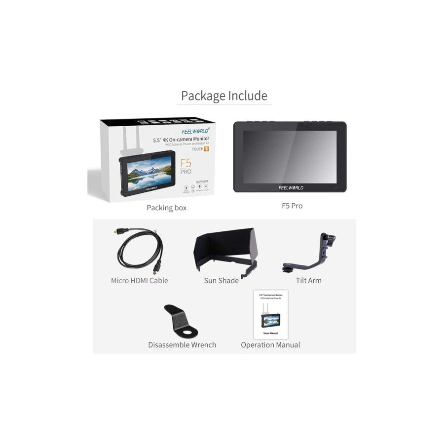 Feelworld F5 Pro 5.5" 4K On-Camera Monitor