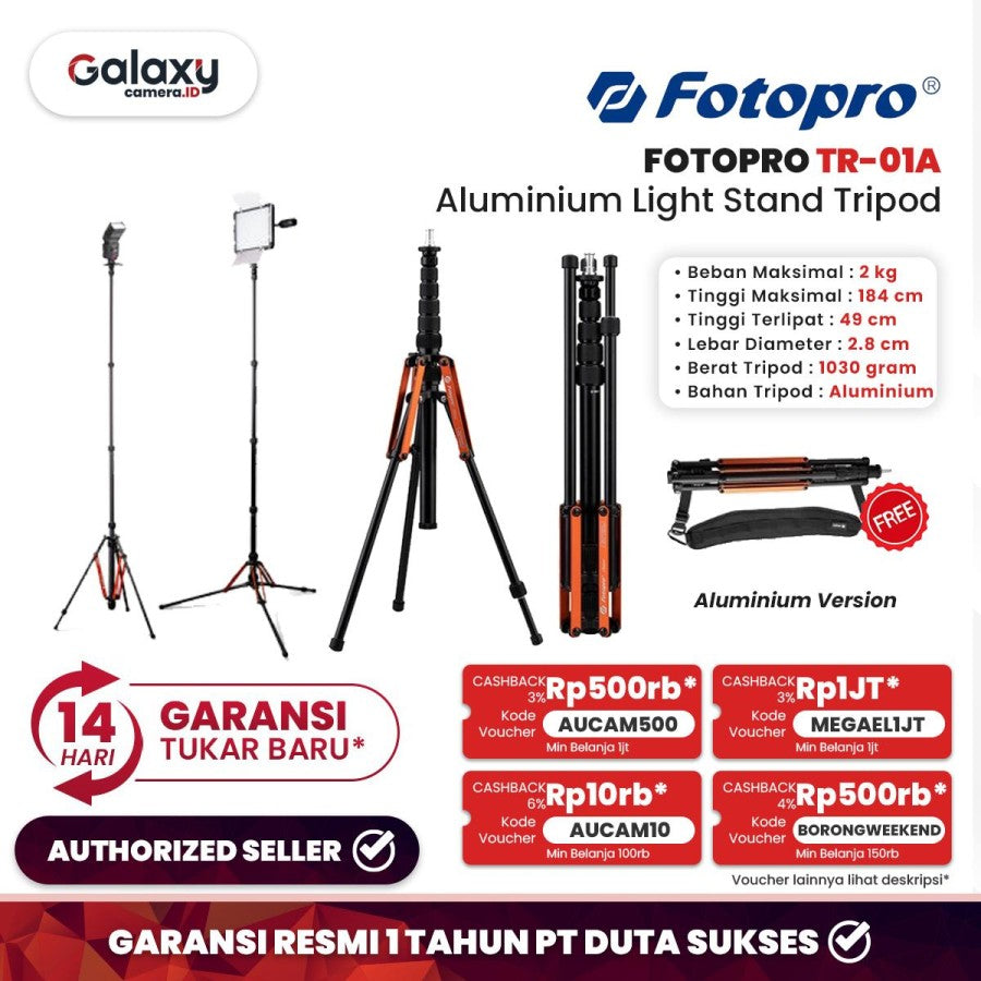 Fotopro TR-01A Aluminium Light Stand Tripod