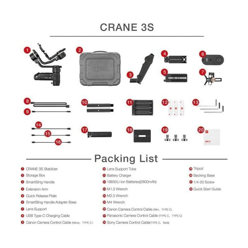 Zhiyun CRANE 3S Gimbal Stabilizer Kamera Garansi Resmi