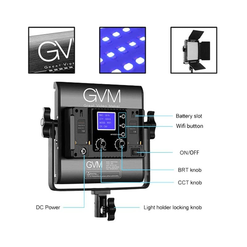 GVM LED 800D-RGB Video Light