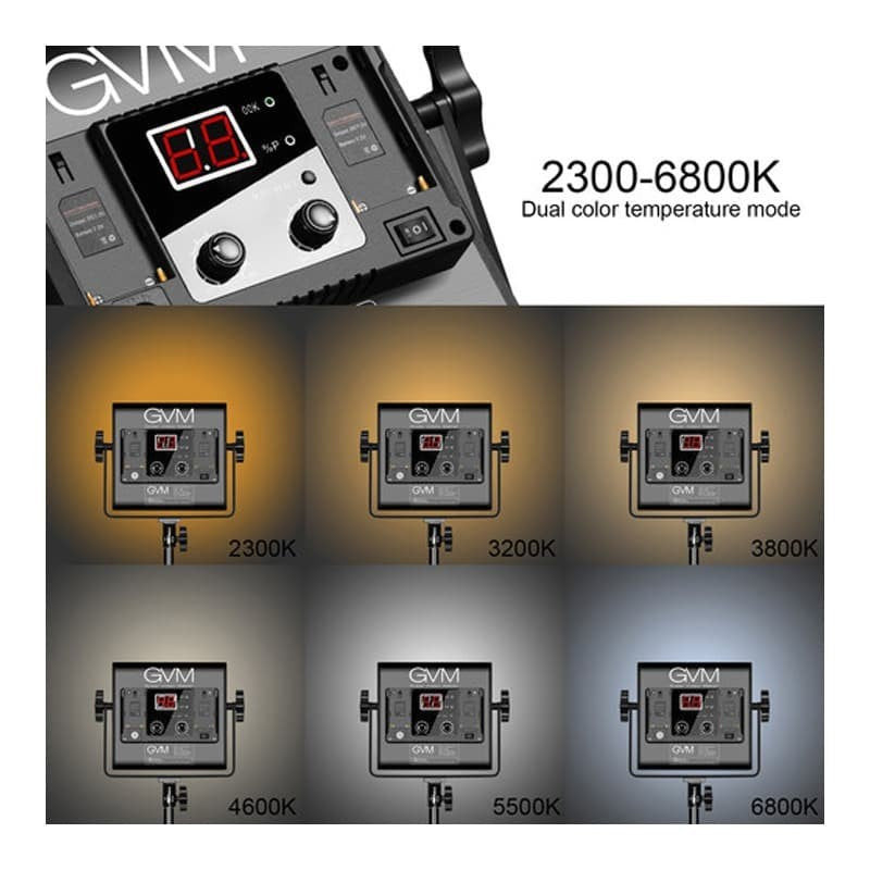 GVM LED 560AS 2 Kit Bi Color Video Light