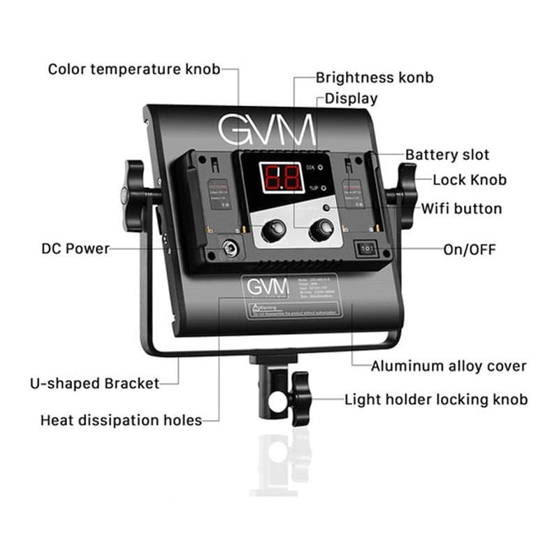 GVM LED 560AS 2 Kit Bi Color Video Light