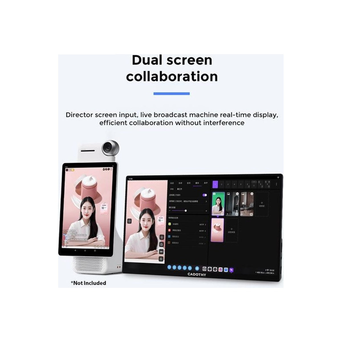 Cadothy Console Pad 14-Inch Director Extension Screen Monitor