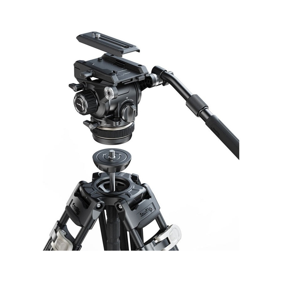 SmallRig 4463 Heavy-Duty Carbon Fiber Tripod Kit AD-120