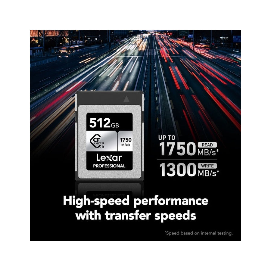 LEXAR CFEXPRESS 512GB 1750MB/s Type B Silver CF Express