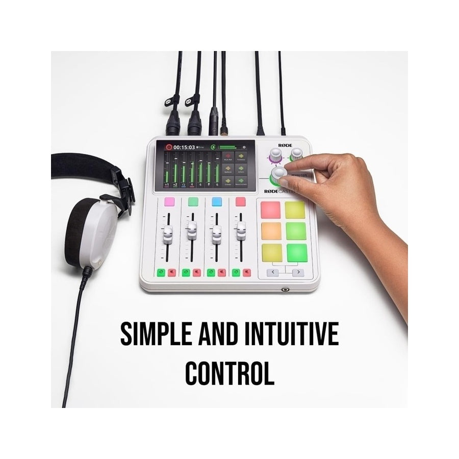 RodeCaster Duo Integrated Audio Production Studio White