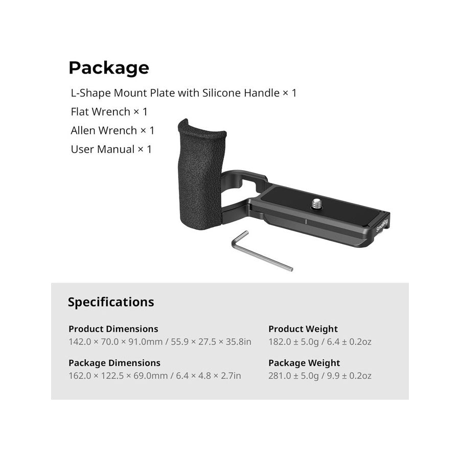 SmallRig  5061 L-Shape Mount Plate with Silicone Handle for Sony Alpha 6700