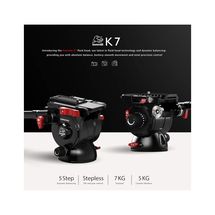 Ifootage Komodo K7 Fluid Head Tripod Monopod