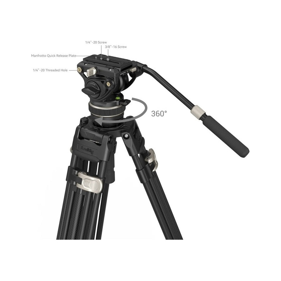 SmallRig 3989 FreeBlazer Heavy-Duty Carbon Fiber Tripod Kit AD-100
