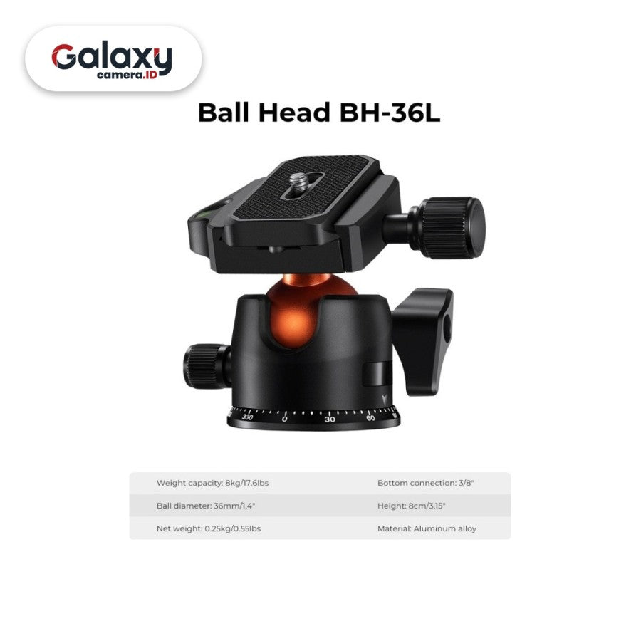 K&F KNF Concept K254C2 With Ball Head Carbon Fiber Tripod (KF09.123)