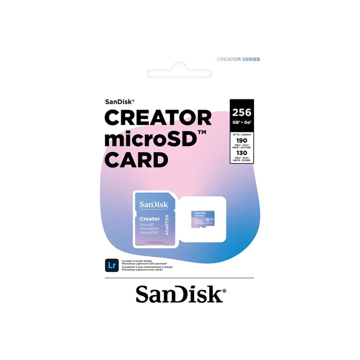 SanDisk Creator MicroSDXC 256GB UHS-I 190MB/s Memory Card SanDisk Micro SDHC MicroSD 256 GB