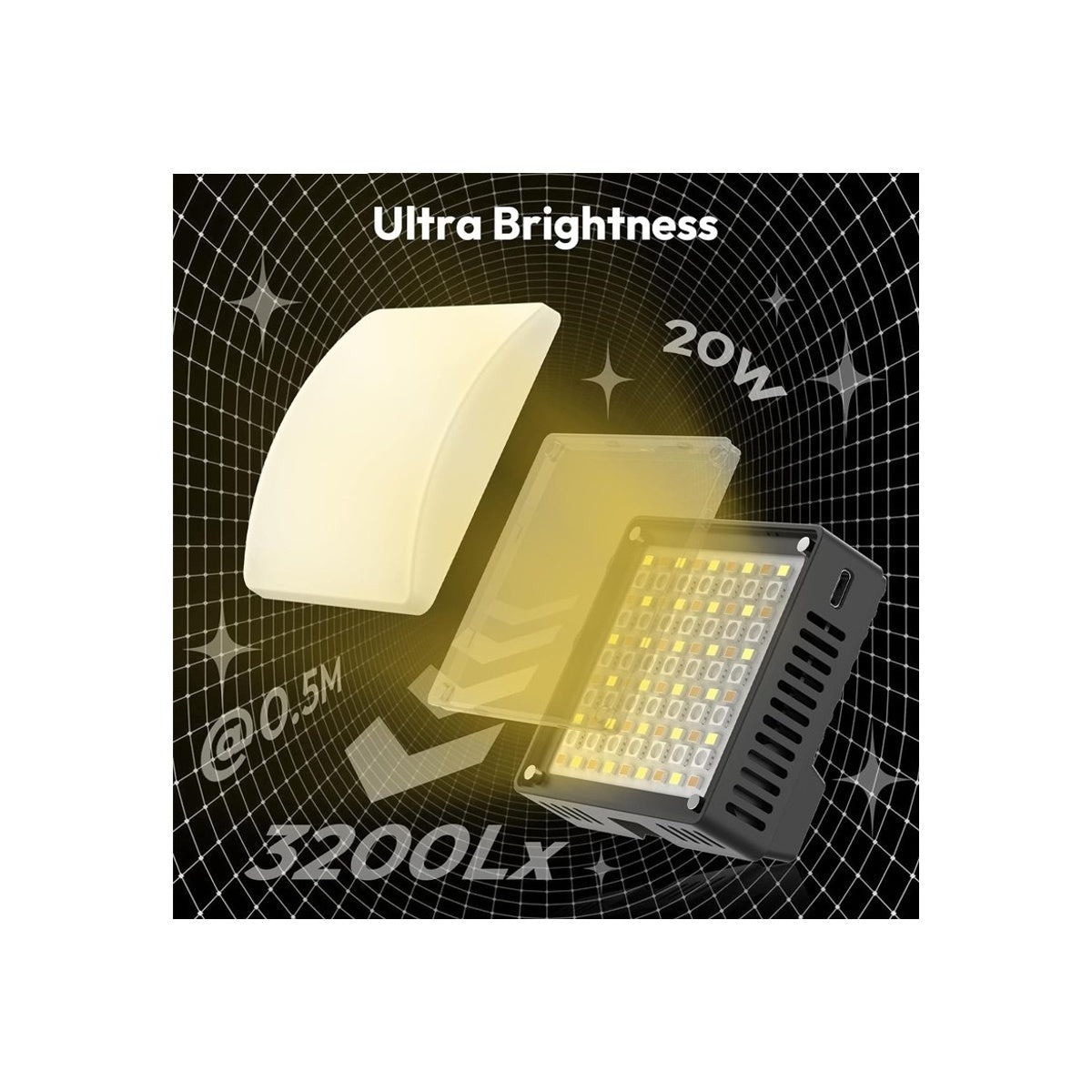 Ulanzi LE20 20W RGB Pocket LED Video Light Smart Portable