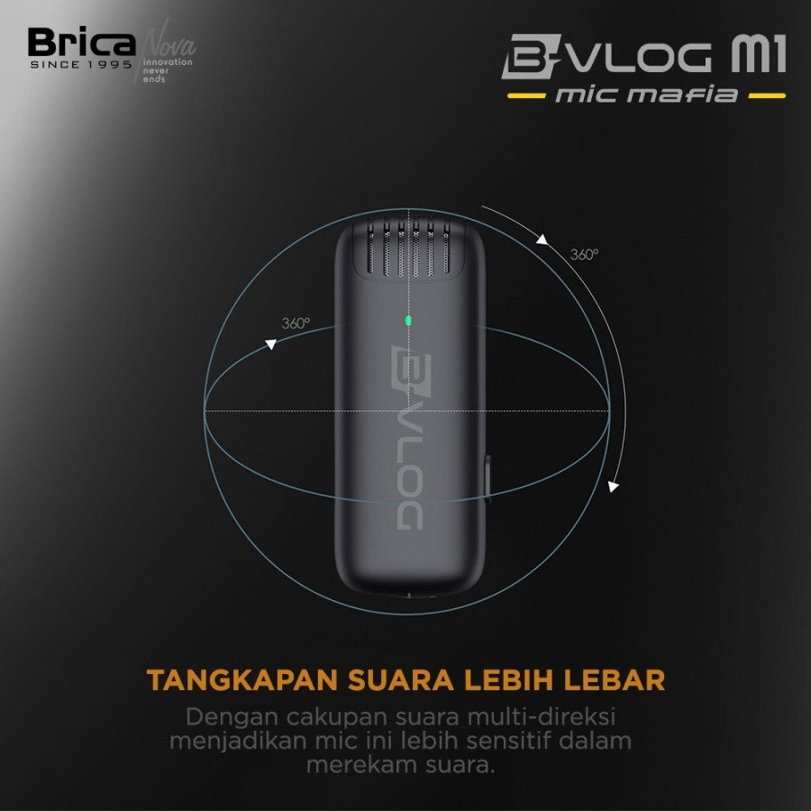Brica B-VLOG M1s Single TX  USB-C Mic Wireless