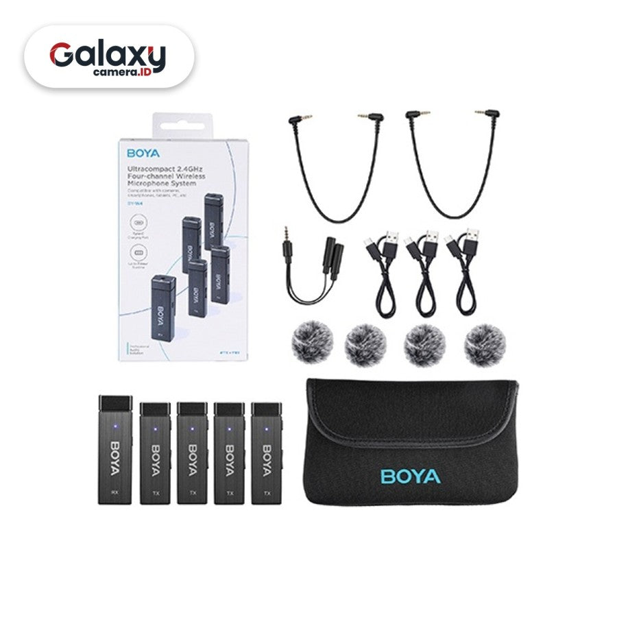 BOYA BY-W4 Ultracompact 4-Channel Wireless Microphone