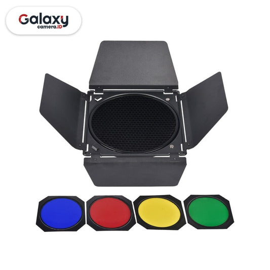 Godox BD-04 Barn Doors Honeycomb Grid 4 Color Filter BD04 Barndoor