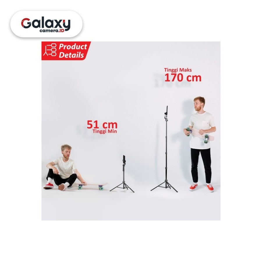 Takara OCTA B170 Tripod Multi Function Selfie Stick Light Stand Resmi