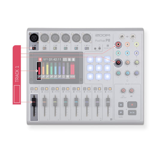 Zoom PodTrak P8 Portable Multitrack Podcast Recorder