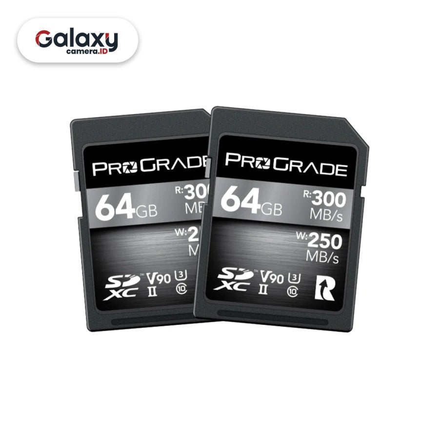 Memory PROGRADE SDXC COBALT 64GB UHS-II V90 300mb/s SD Card Original