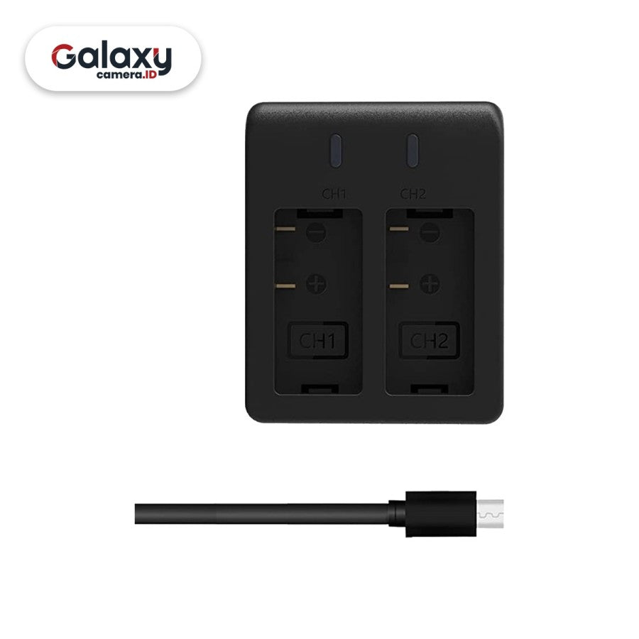 Akaso Battery Kit for Brave 7 LE 2 Baterai + Dual Slot Charger Ori
