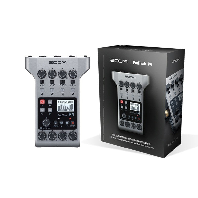 Zoom PodTrak P4 Portable Multitrack Podcast Recorder