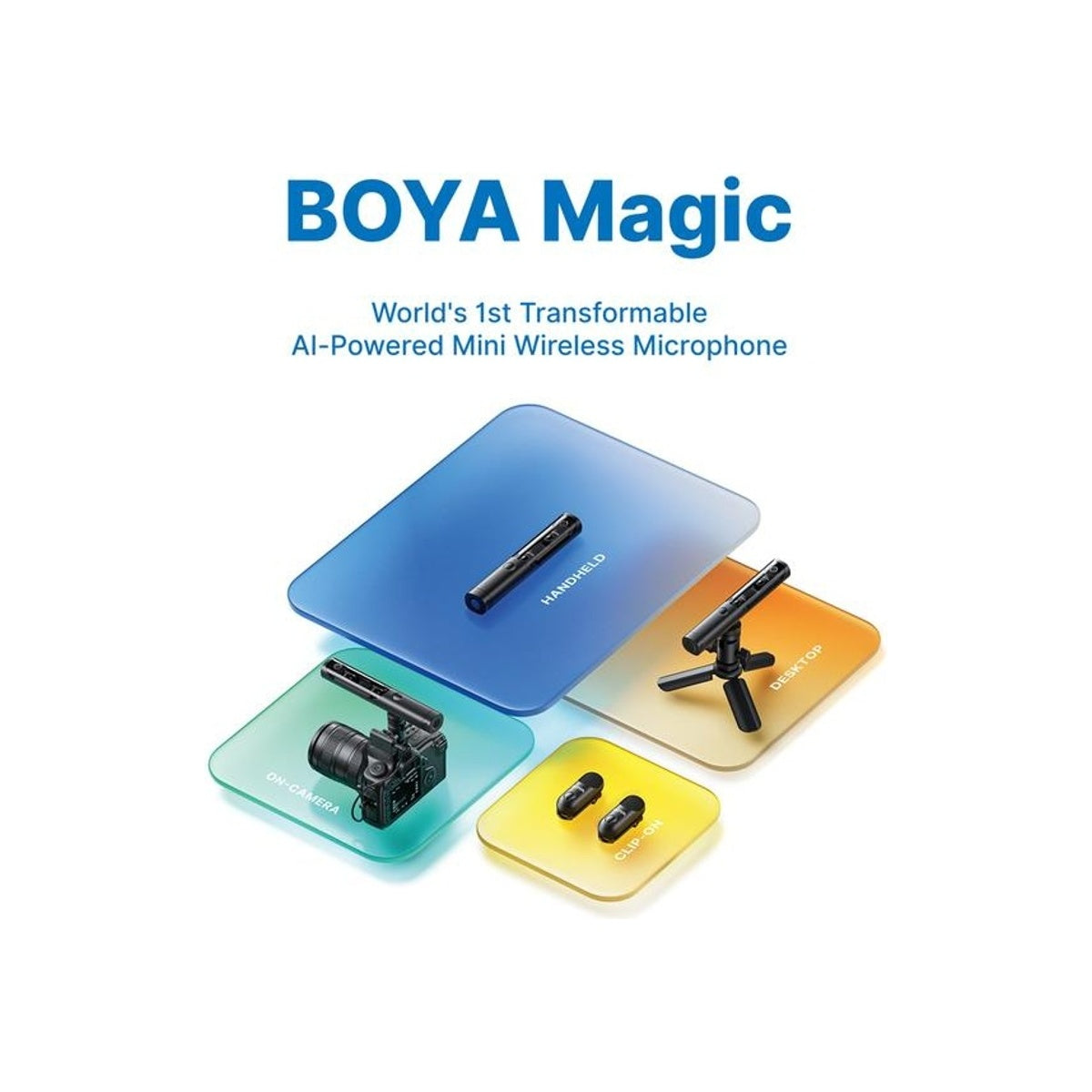 Boya Magic System Microphone All In One AI Powered Mic Wireless Transformable Shotgun