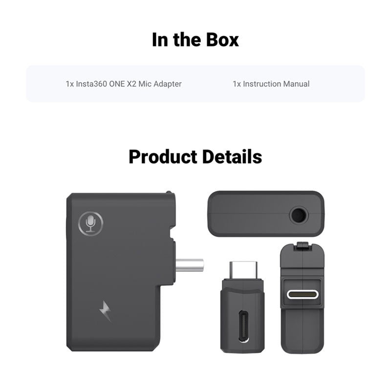 Insta360 ONE X2 Mic Adapter