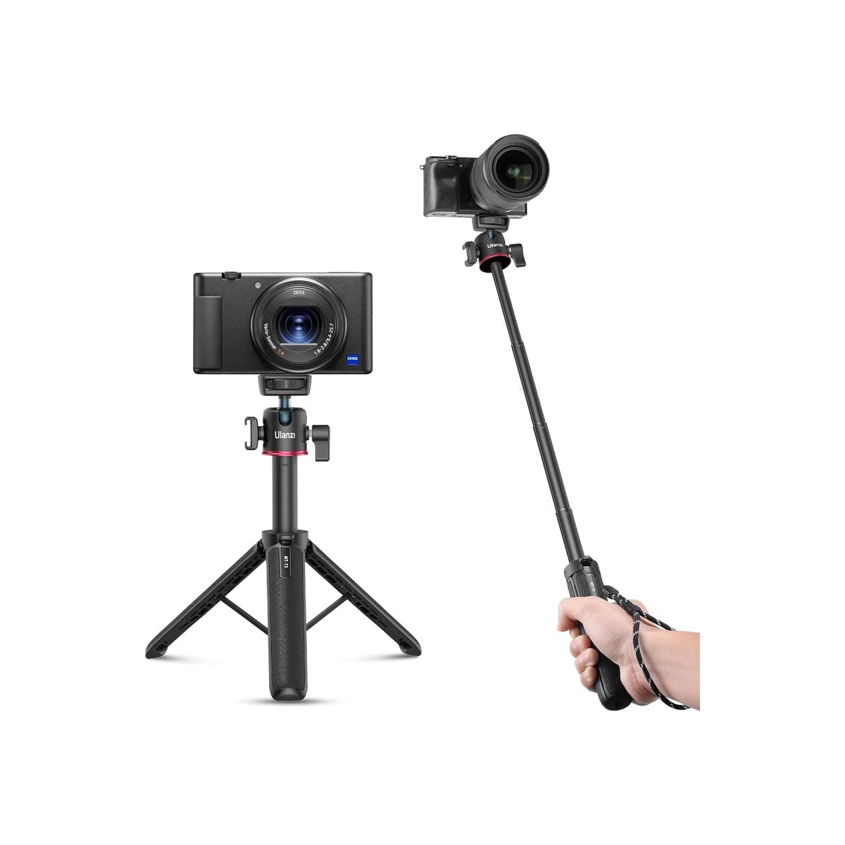 Ulanzi MT-73 Mini Selfie Stick Tripod Stand Handle Grip MT73 Extension Pole MT 73