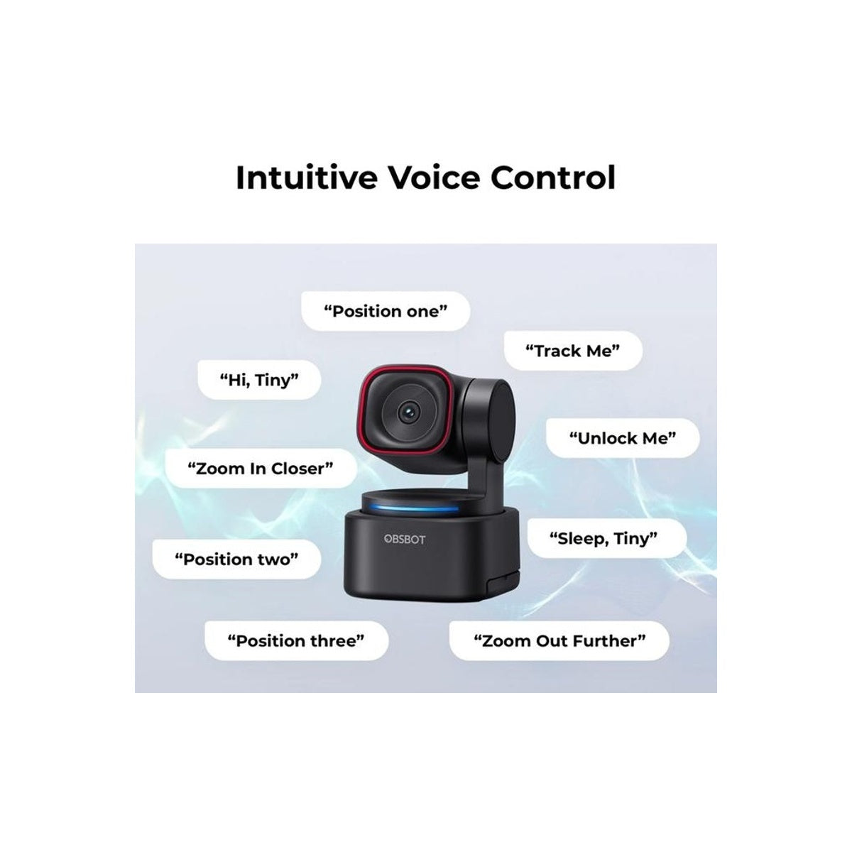 Obsbot TINY 3 Lite AI-Powered Spatial Audio 4K PTZ Webcam Portable