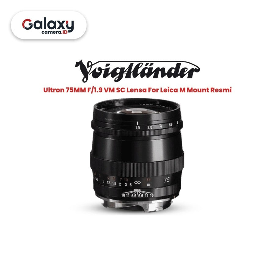 Voigtlander Ultron 75MM F/1.9 VM SC Lensa For Leica M Mount Resmi