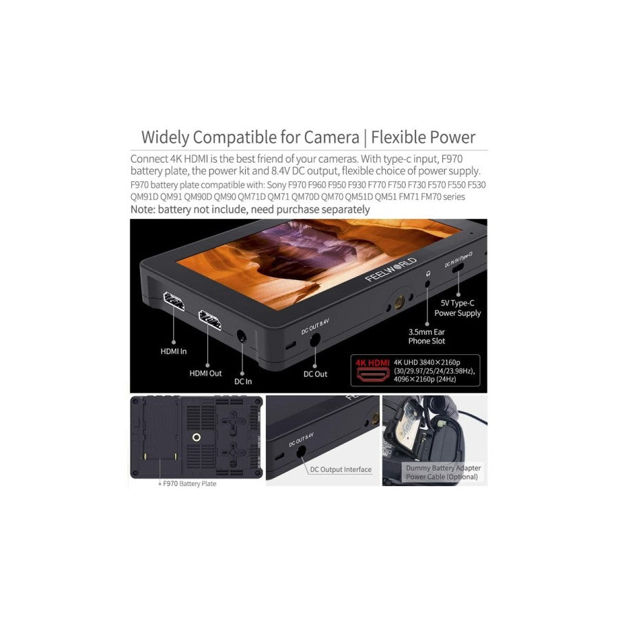 Feelworld F5 Pro 5.5" 4K On-Camera Monitor